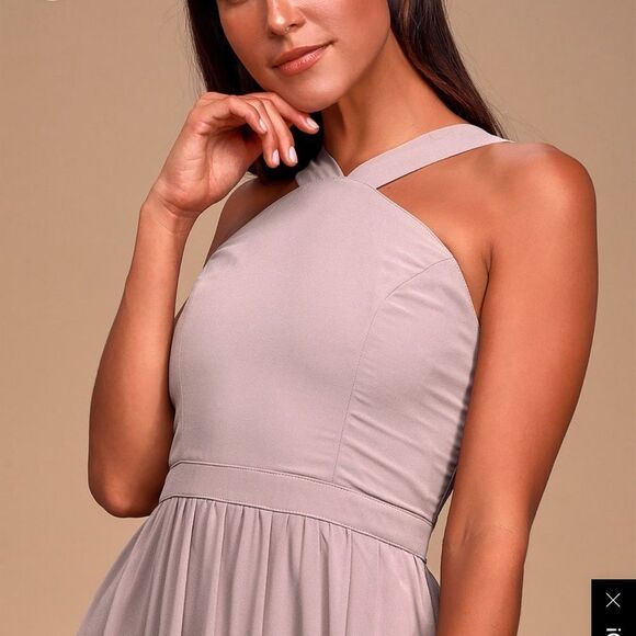 Lulus Air of Romance maxi dress blush pink peach sleeveless, size medium - Picture 3 of 16